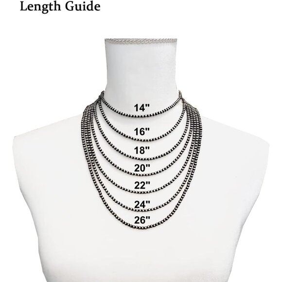 Western Jewelry Navajo Pearl Turquoise Necklace for Women Handmade Layered Long - Picture 6 of 8